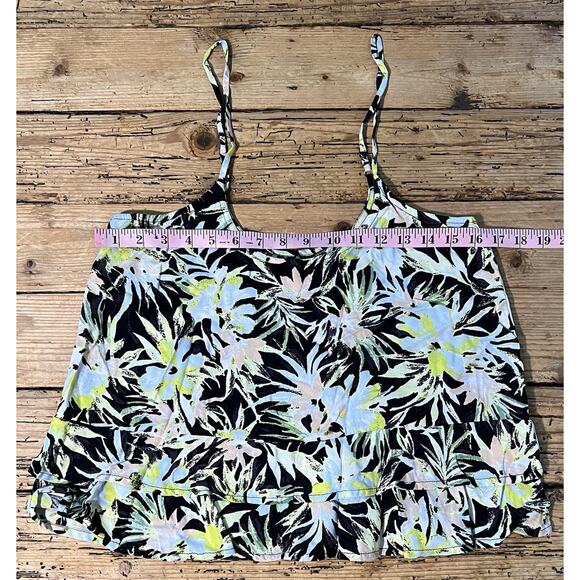 Volcom Women’s Size XS Black Floral Spaghetti Strap Top - NWOT - Picture 3 of 8